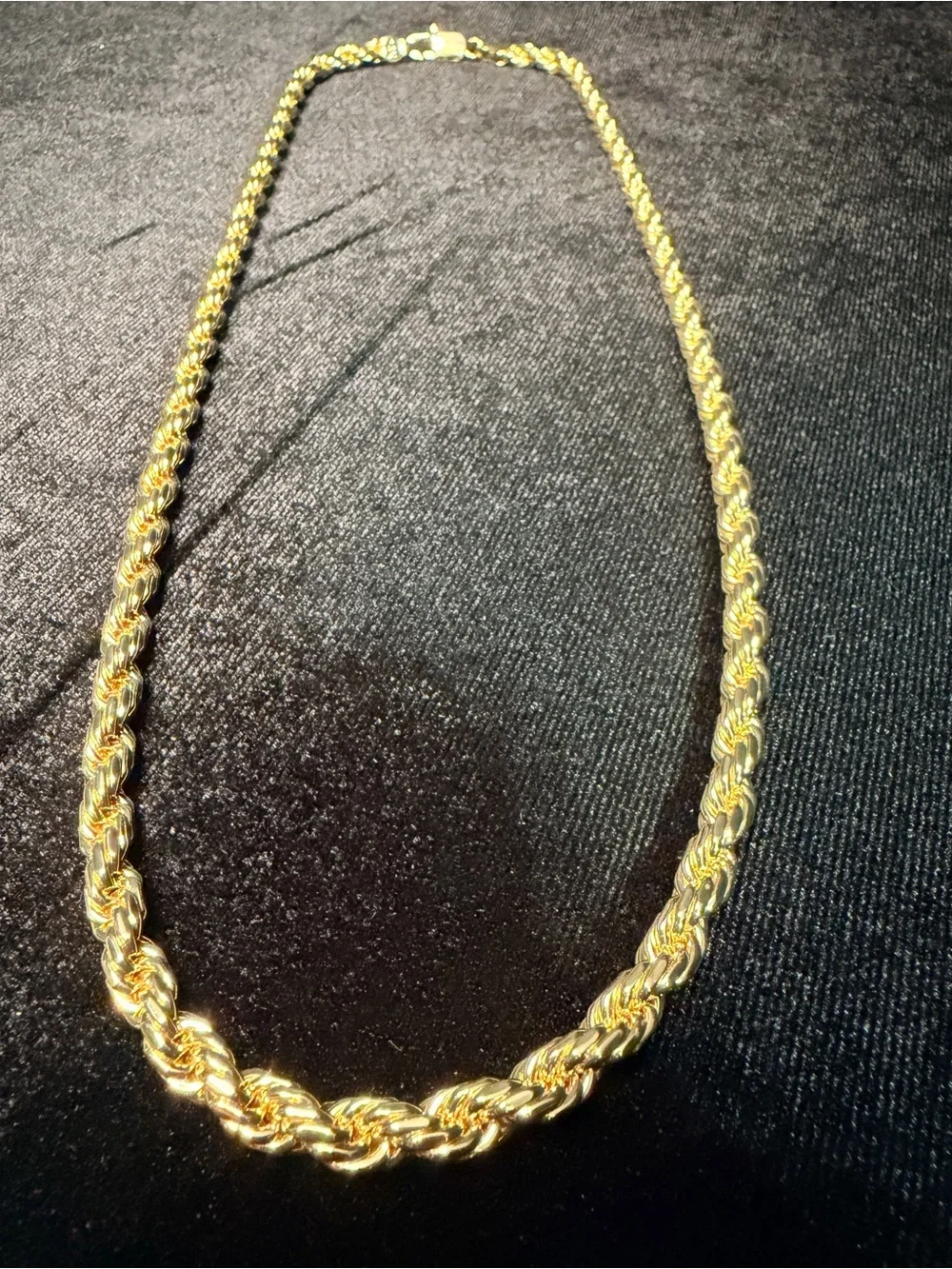 14K Stamped Gold Filled Rope Chain 22in 5.2MM Very Nice! Brand New
